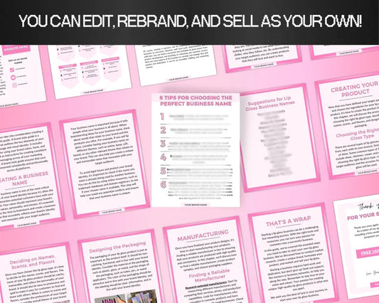 How To Start A Lip Gloss Business Editable Ebook